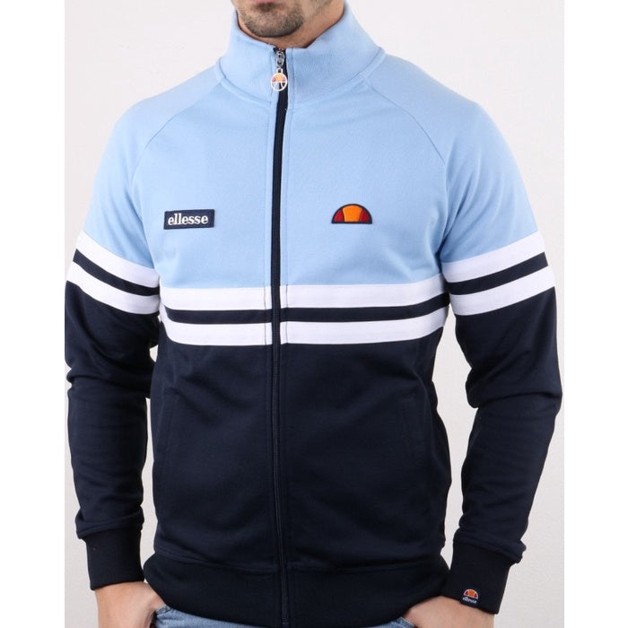 ELLESSE RIMINI TRACK TOP SKY NAVY WHITE 80s Casual ORIGINAL