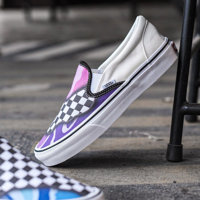 Vans Slip On X Custome Burnt Multicolored Checkered White ORIGINAL