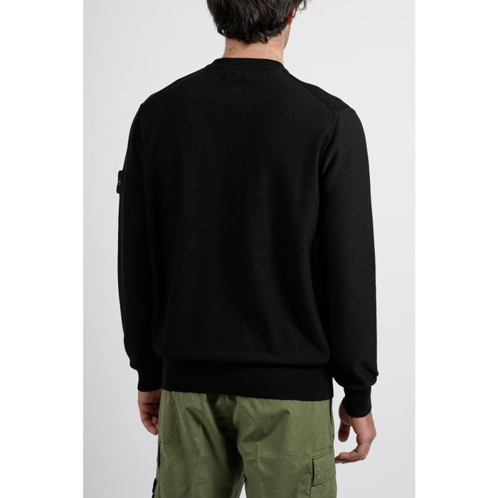 Stone Island Piquet Sweatshirt Black ORIGINAL 761564151 V0058