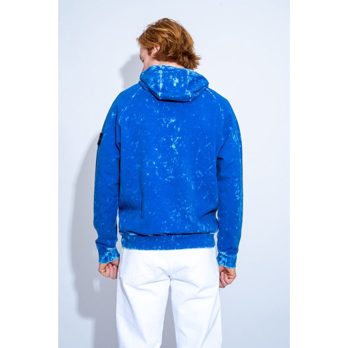 STONE ISLAND HOODED SWEATER Off Mid Blue ORIGINAL MO761561338-V0046