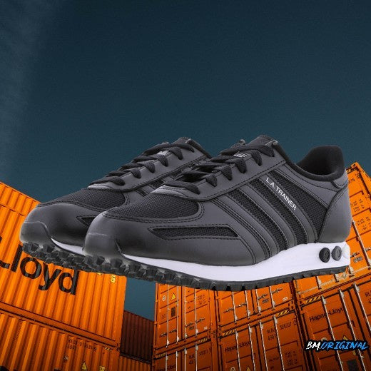 Adidas LA Trainer Leather Black Black White Exclusive ORIGINAL