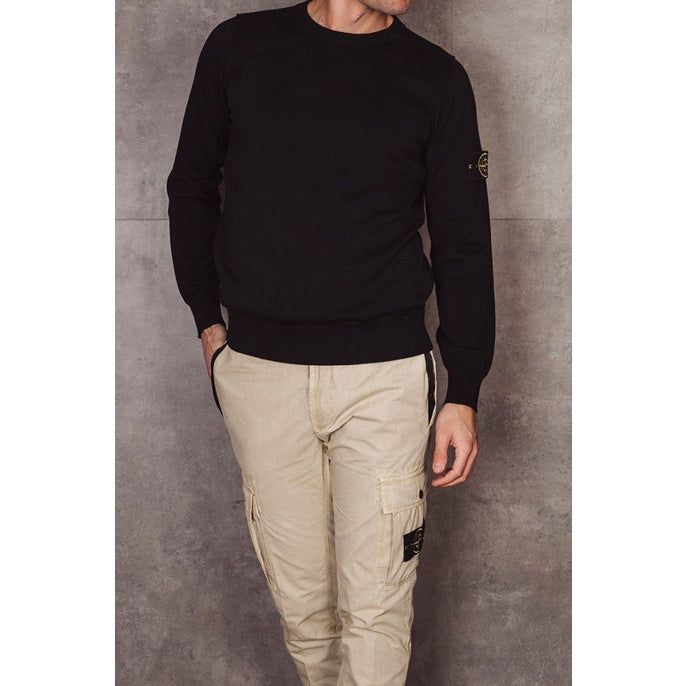 Stone Island 540B2 Crewneck Sweater Black ORIGINAL