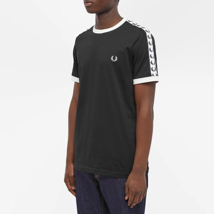 FRED PERRY TAPED RINGER TEE BLACK M6347