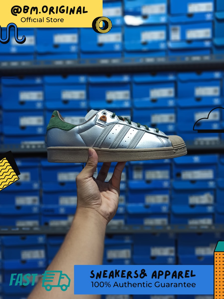 Adidas Superstar Yanwai Matte Silver Green Oxide ORIGINAL HP2361