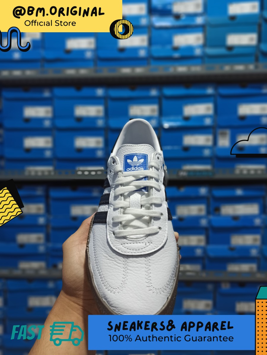 Adidas Sambarose White Black Blue Bird AQ1134