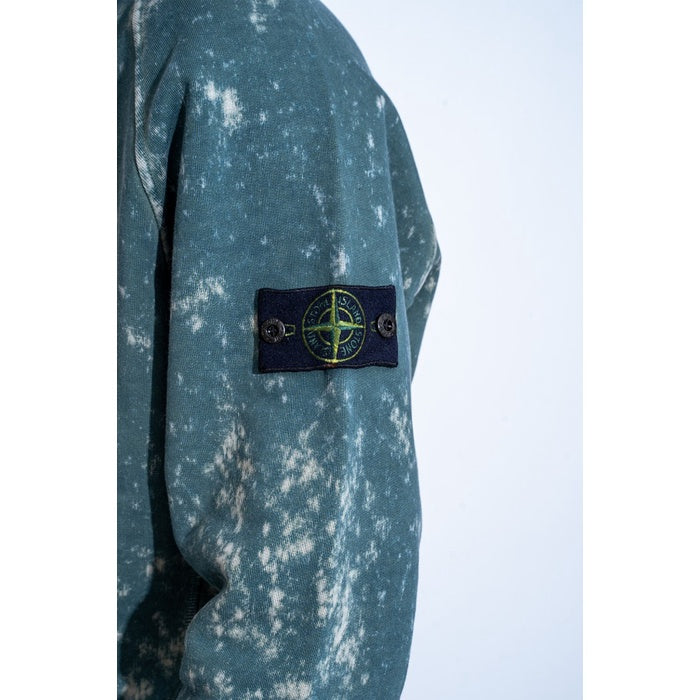 STONE ISLAND HOODED SWEATER Off Dye Green ORIGINAL MO761561338-V0022