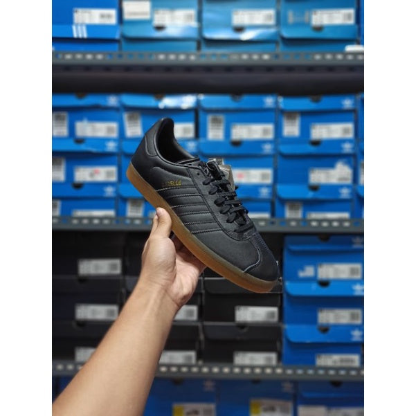 Adidas Gazelle Leather Full Black Gumsole ORIGINAL BD7480