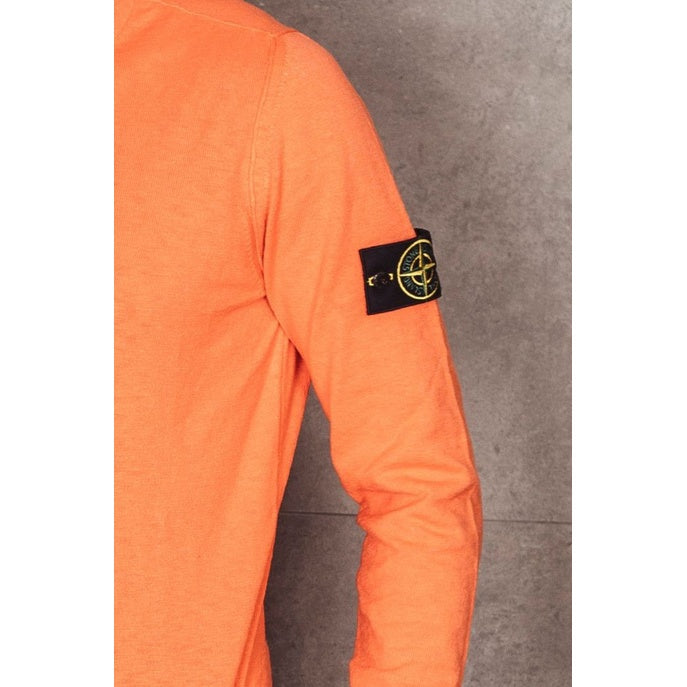 Stone Island 502B0 Orange Sweater ORIGINAL