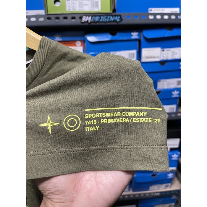 STONE ISLAND T-SHIRT KHAKI GREEN ORIGINAL 74152NS83 V0058