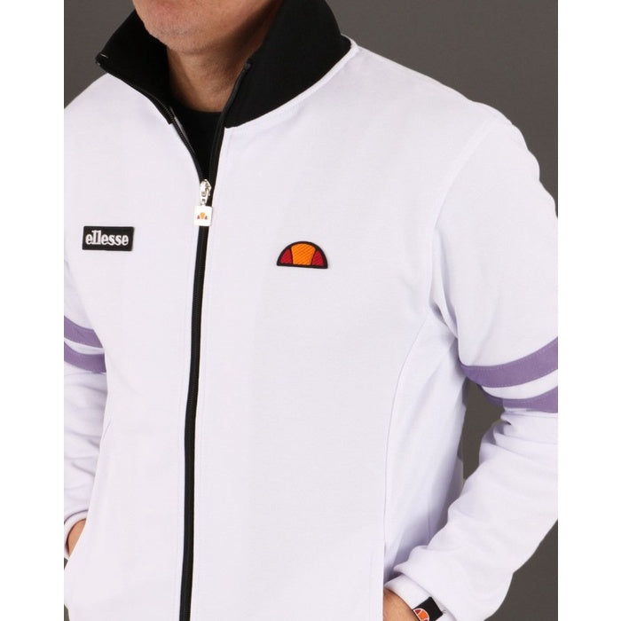 ELLESSE ROMA TRACK TOP WHITE LILAC BLACK 80s Casual ORIGINAL