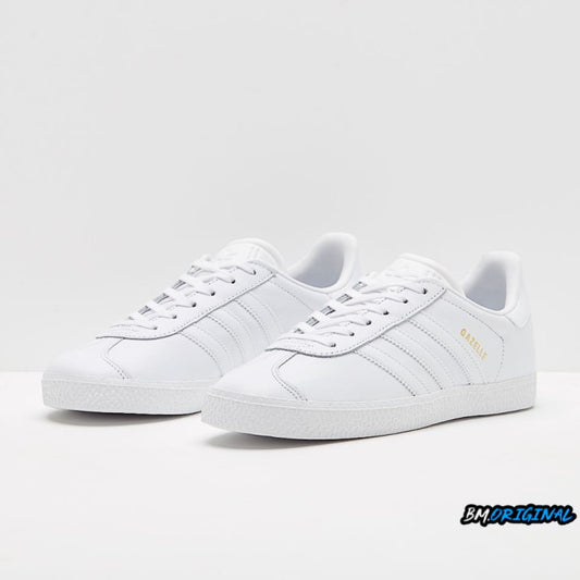 Adidas Gazelle Leather Full White Gold Metallic ORIGINAL BY9147