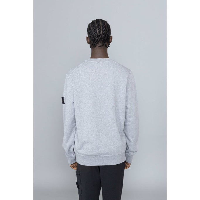 Stone Island Crewneck Sweatshirt Melange Grey ORIGINAL 761563051 V0M64