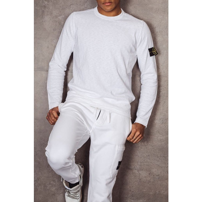 Stone Island 502B0 White Shaved Sweater