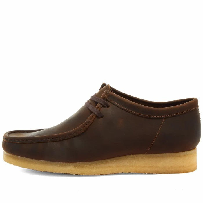 CLARKS ORIGINALS WALLABEE BEESWAX DARK BROWN