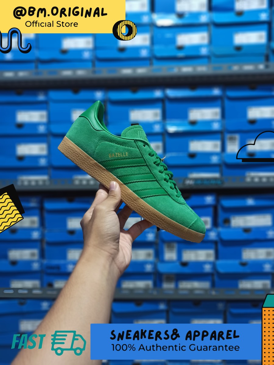 Adidas Gazelle Green Deep Green Gold Gumsole Exclusive ORIGINAL GX7200