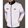 ELLESSE ROMA TRACK TOP WHITE LILAC BLACK 80s Casual ORIGINAL