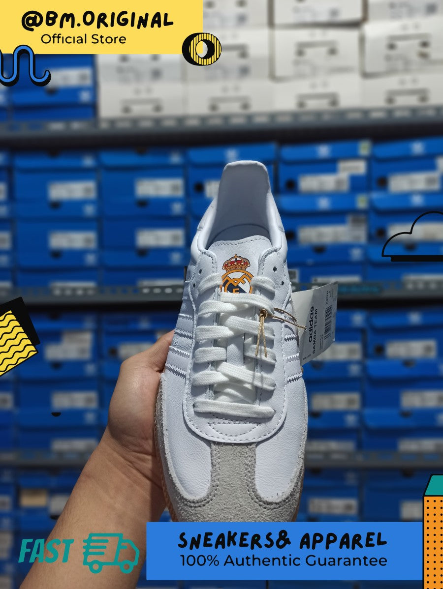 Adidas Samba Real Madrid Cloud White Gumsole ORIGINAL HQ7032