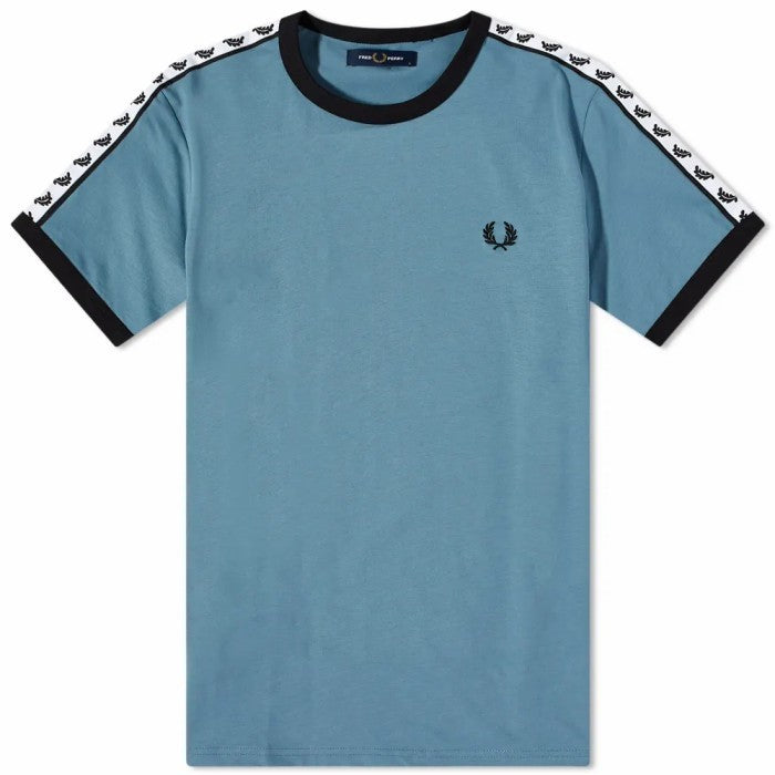 Fred Perry Taped Ringer Tee Ash Blue M6347