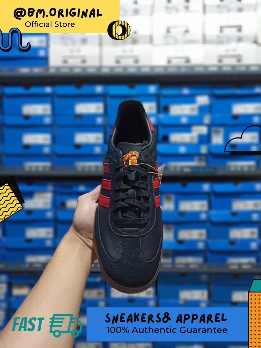 Adidas Samba Manchester United Core Black Real Red ORIGINAL HQ7030 – BM  STORE ORIGINAL FOOTWEAR