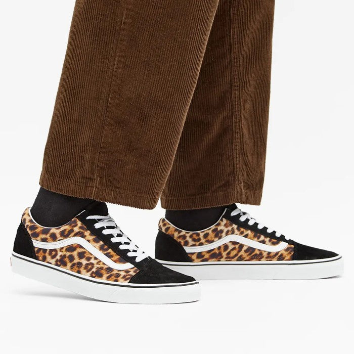 VANS UA BUTTER LEATHER OLD SKOOL LEOPARD BLACK TRUE WHITE VN0A4U3B3I61