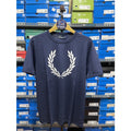 Fred Perry Taped Laurel Ringer Tee Blue ORIGINAL M1532