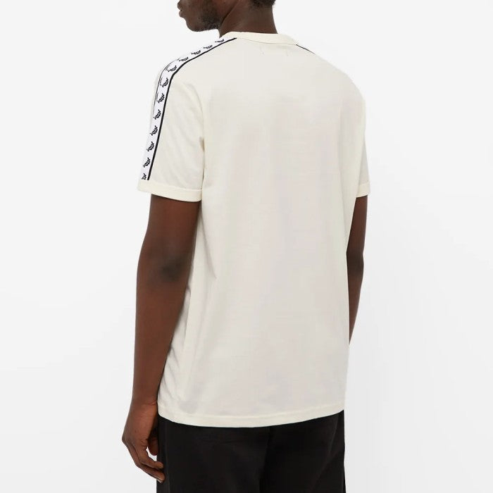 Fred Perry Taped Ringer Tee Ecru White M6347