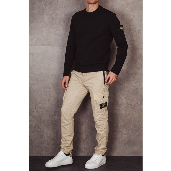 Stone Island 532B9 Black Cotton Sweater ORIGINAL