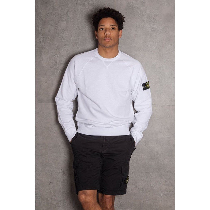 Stone Island 64251 Garment Dyed Cotton Fleece Orange ORIGINAL