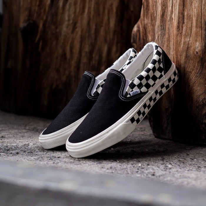 Vans Slip On SideWall Checkerboard Black White Original