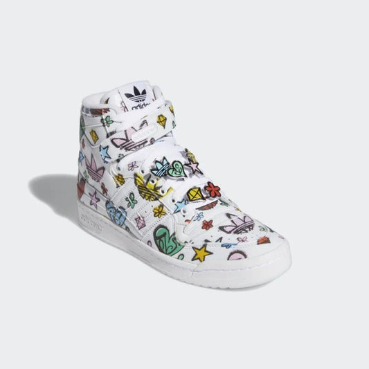 Adidas Jeremy Scott Forum 84 Hi Mono Cloud White Black HQ1128