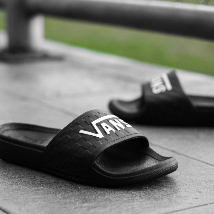 Slide On Slipper Black Checkerboad Black Japan Market ORIGINAL