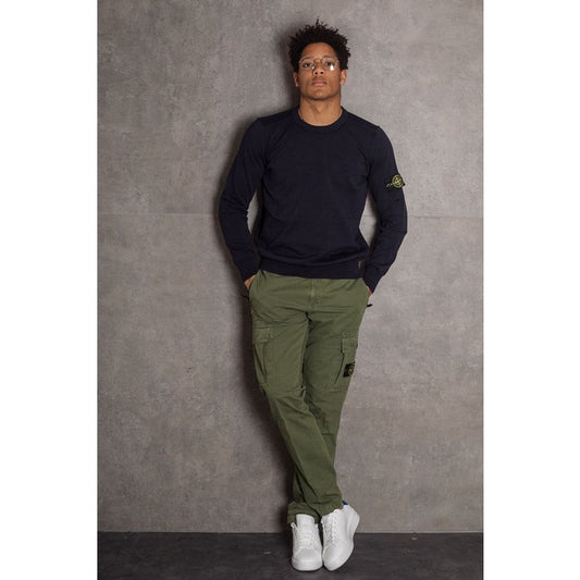 Stone Island Sweater 540B2 Navy Blue Soft Cotton