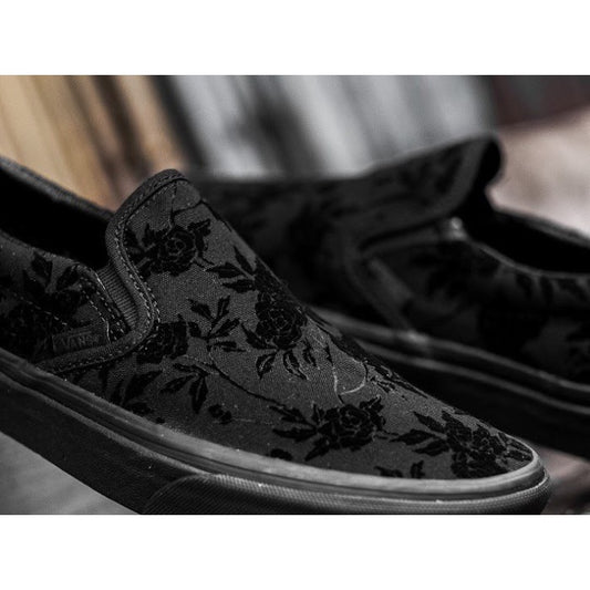 Vans Slip On Flocked Rose Black/Black ORIGINAL