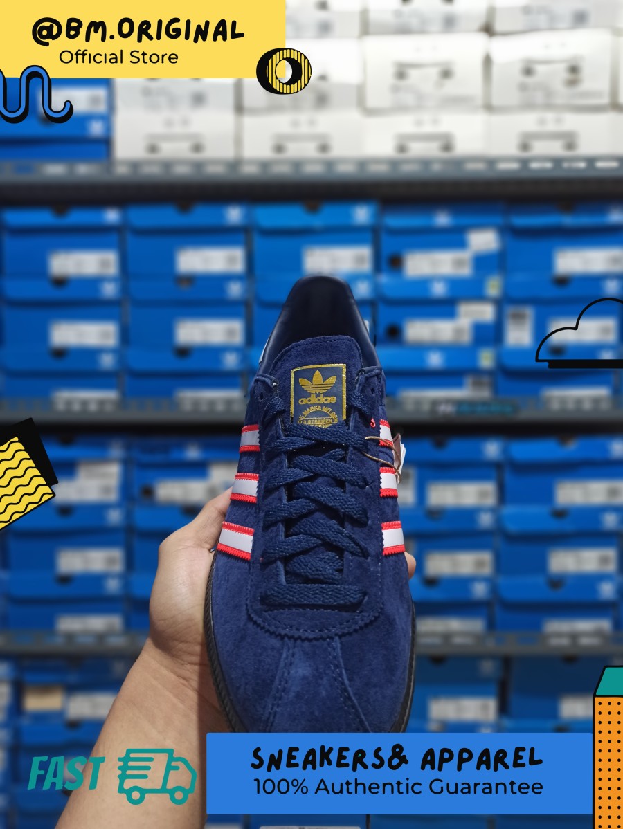 Adidas Munchen Edge Deep Blue Soft Red OG Exclusive ORIGINAL