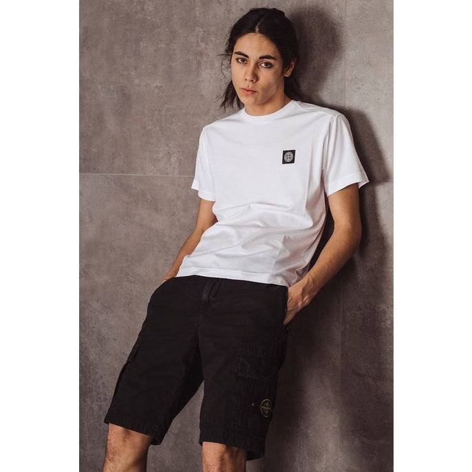Stone Island T-shirt 24113 60/2 Cotton Garment Dyed White ORIGINAL