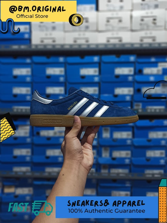 Adidas Munchen Mystery Blue Silver ORIGINAL BY9791