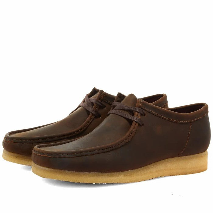 CLARKS ORIGINALS WALLABEE BEESWAX DARK BROWN