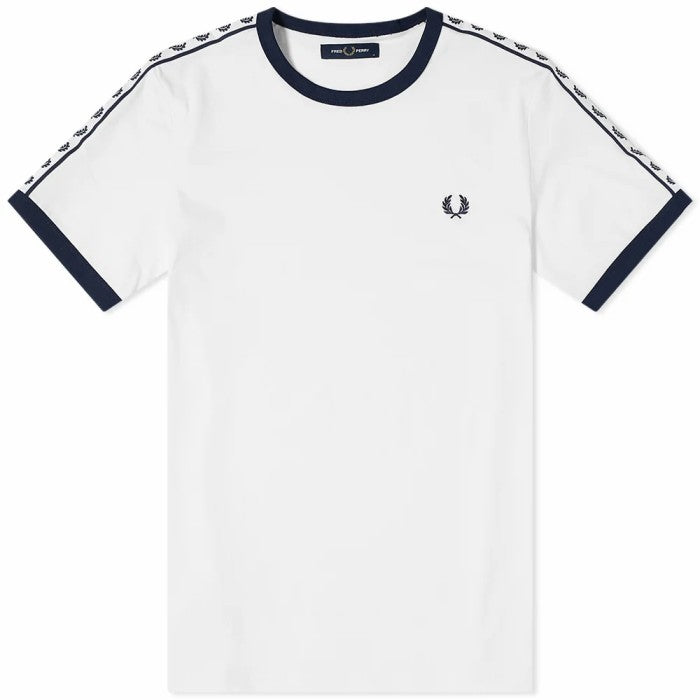 Fred Perry Taped Ringer Tee Snow White M6347