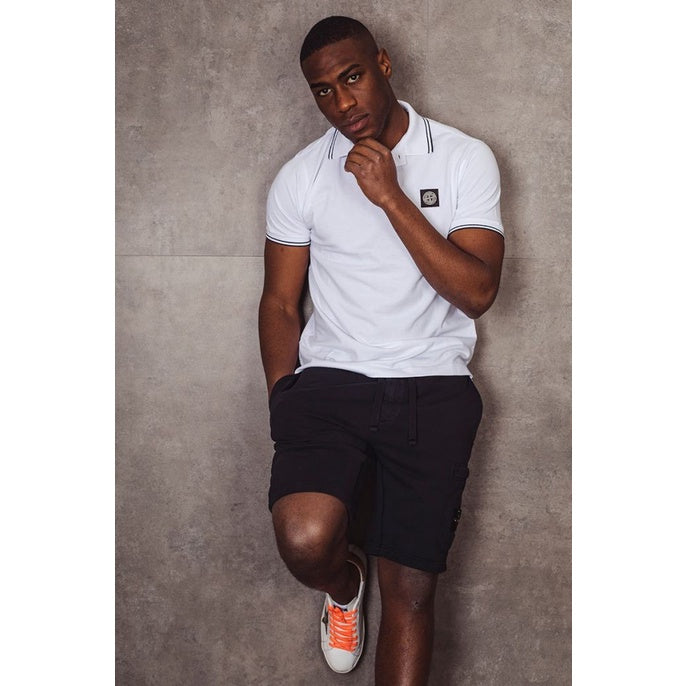 Stone Island 22S18 Stretch Piquè Polo Shirt White ORIGINAL