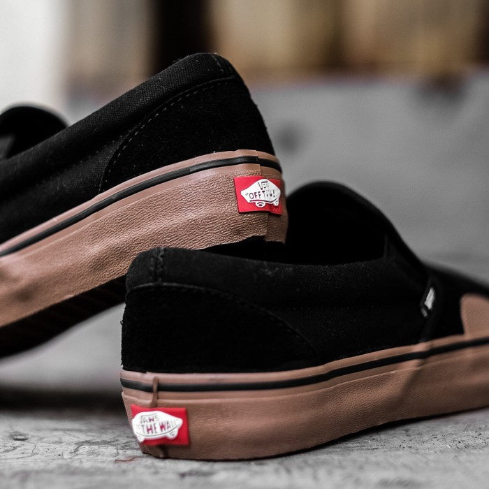 Vans Slip On Pro Black Suede Gum Sole ORIGINAL
