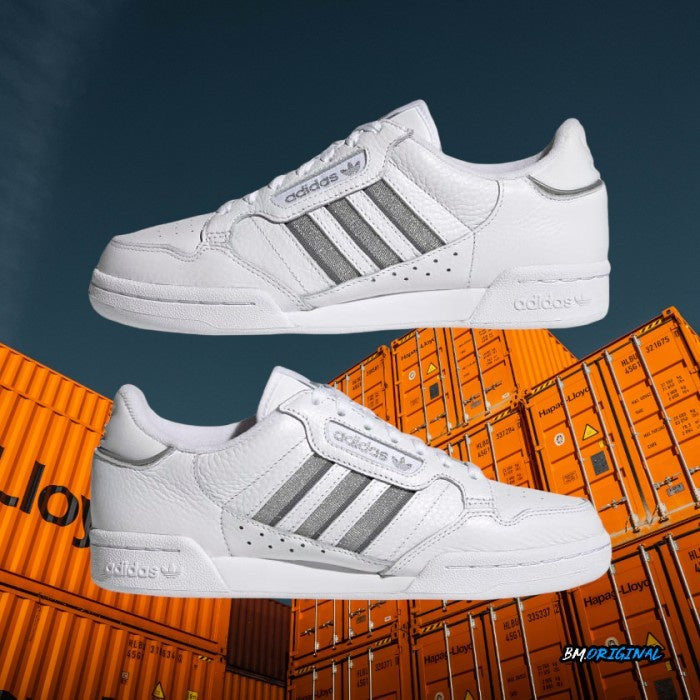 Adidas Continental 80 White Silver Metallic Grey Three ORIGINAL S42626