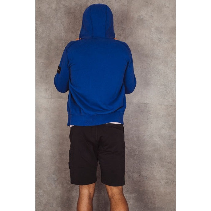 Stone Island Bright Blue Garment Dyed Cotton Sweatshirt ORIGINAL 64251