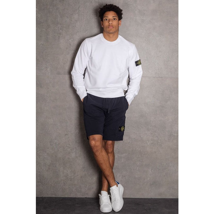 Stone Island Sweatshirt 63051 Garment Dyed White ORIGINAL