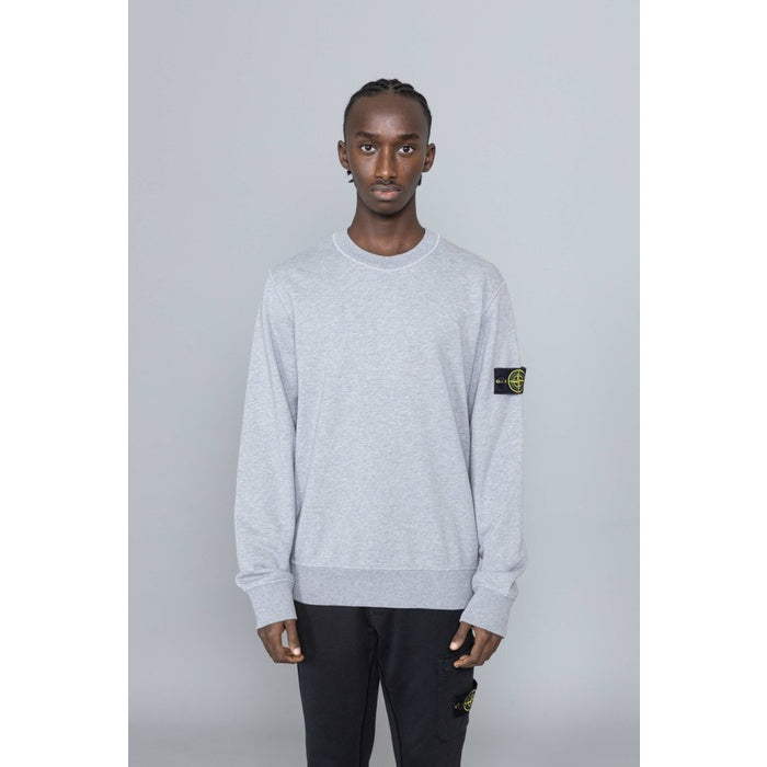 Stone Island Crewneck Sweatshirt Melange Grey ORIGINAL 761563051 V0M64