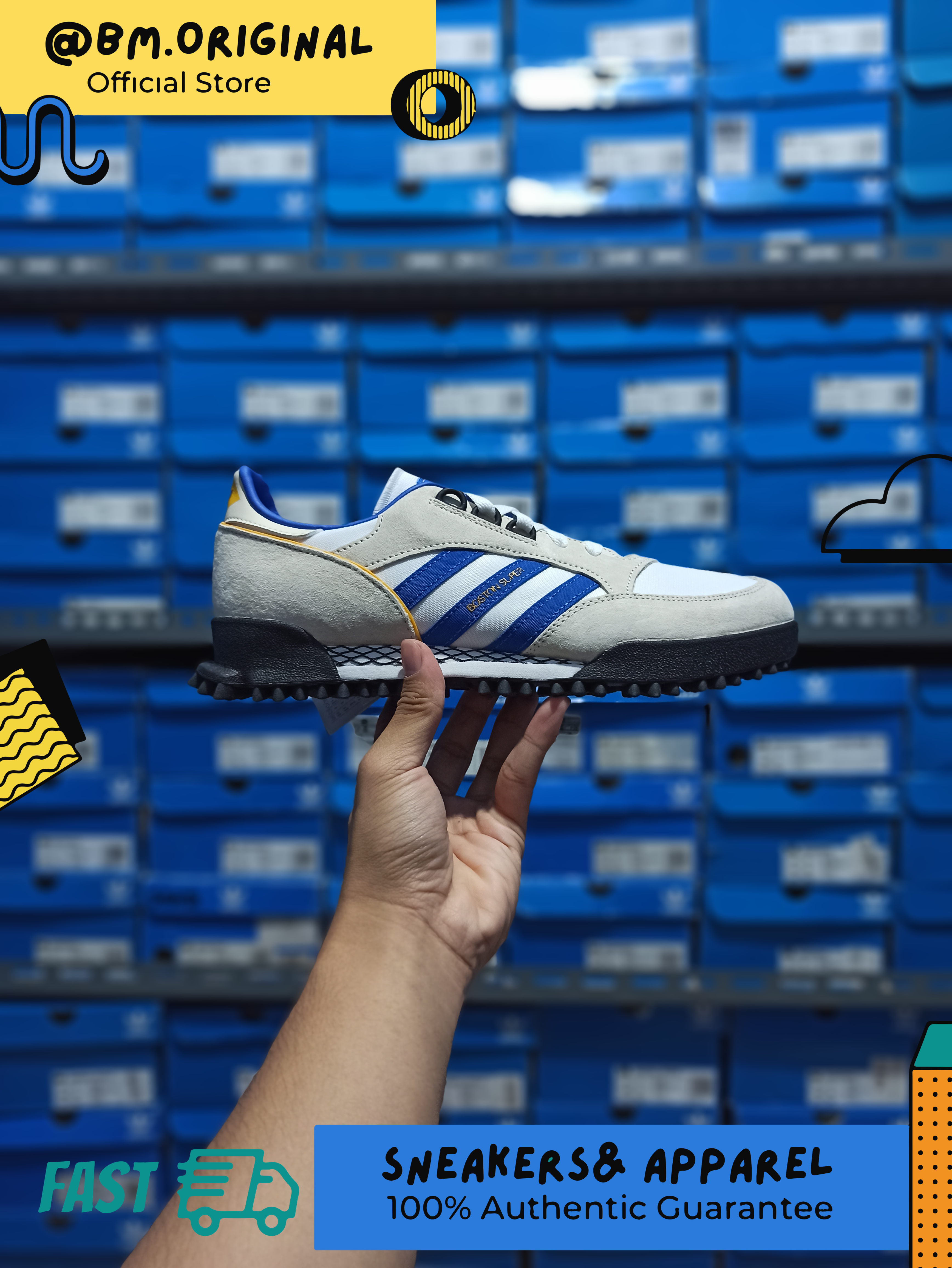 Adidas Boston Super x Marathon White Blue ORIGINAL FY3659