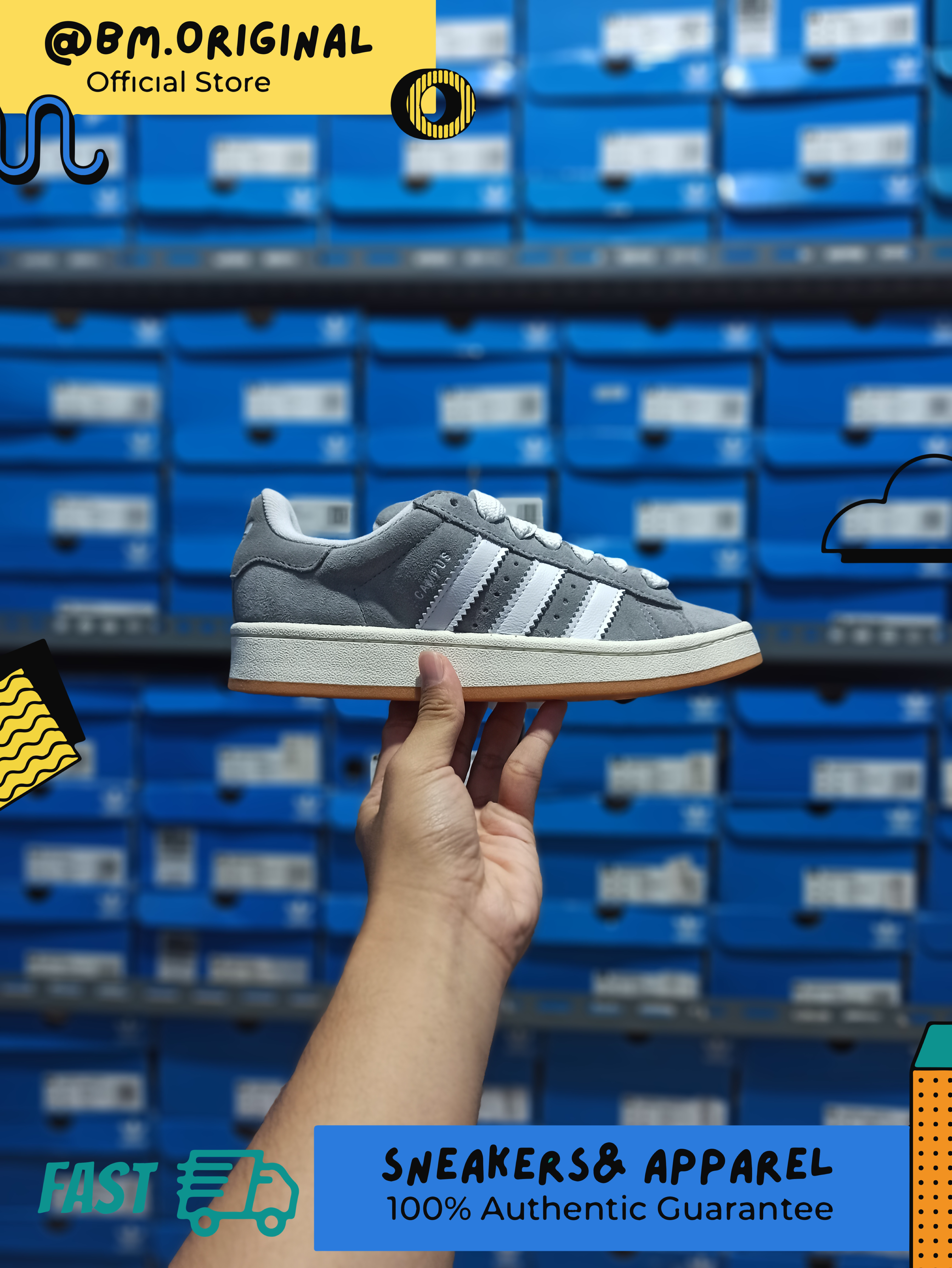 Adidas Campus 00s Grey White Gumsole HQ8707
