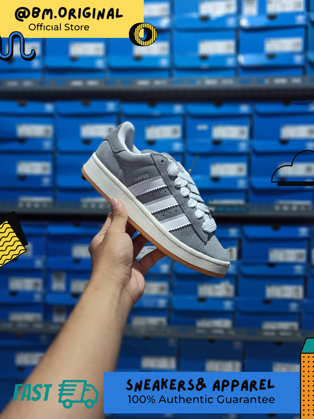 Adidas Campus 00s Grey White Gumsole HQ8707