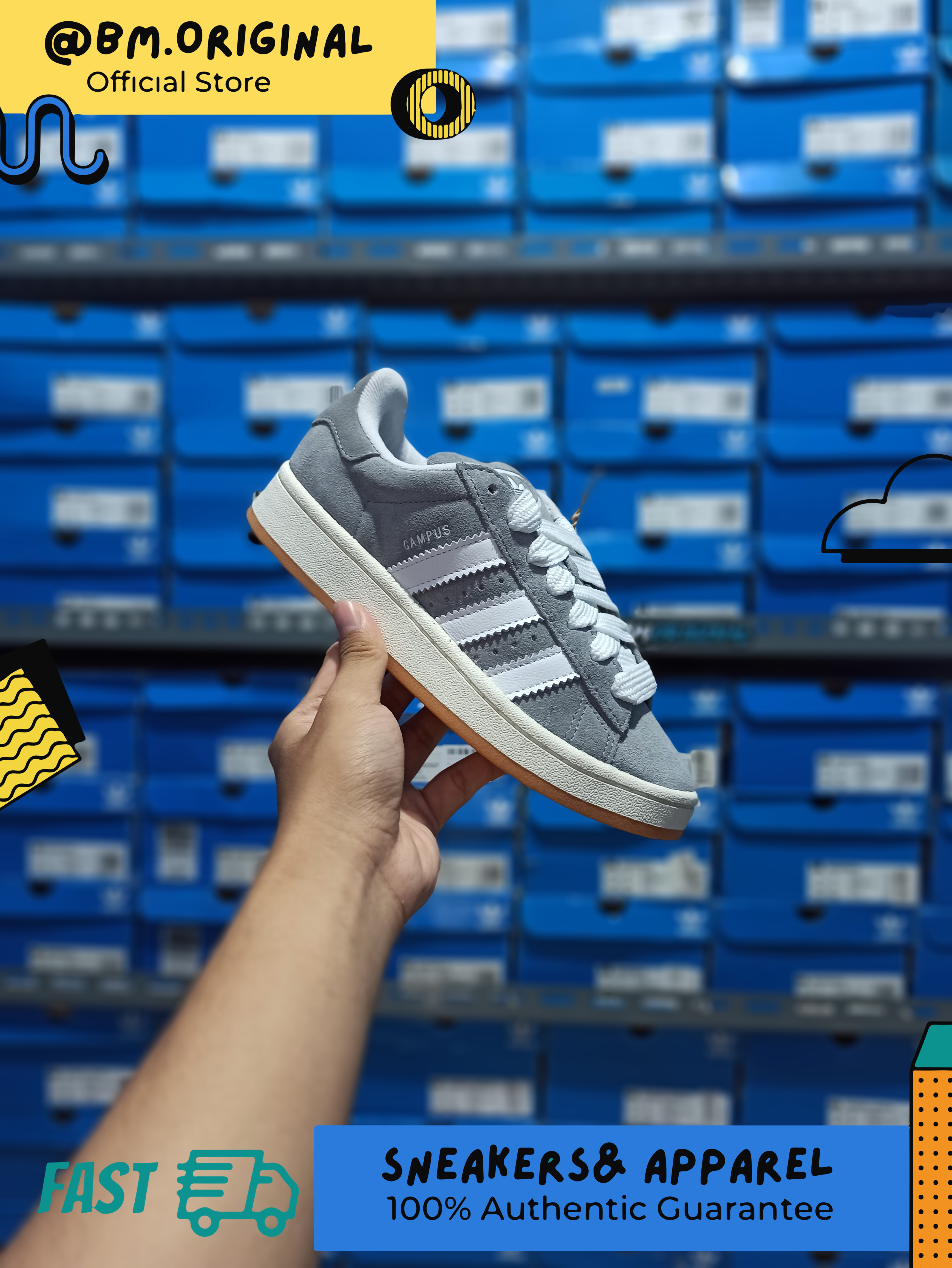 Adidas Campus 00s Grey White Gumsole HQ8707