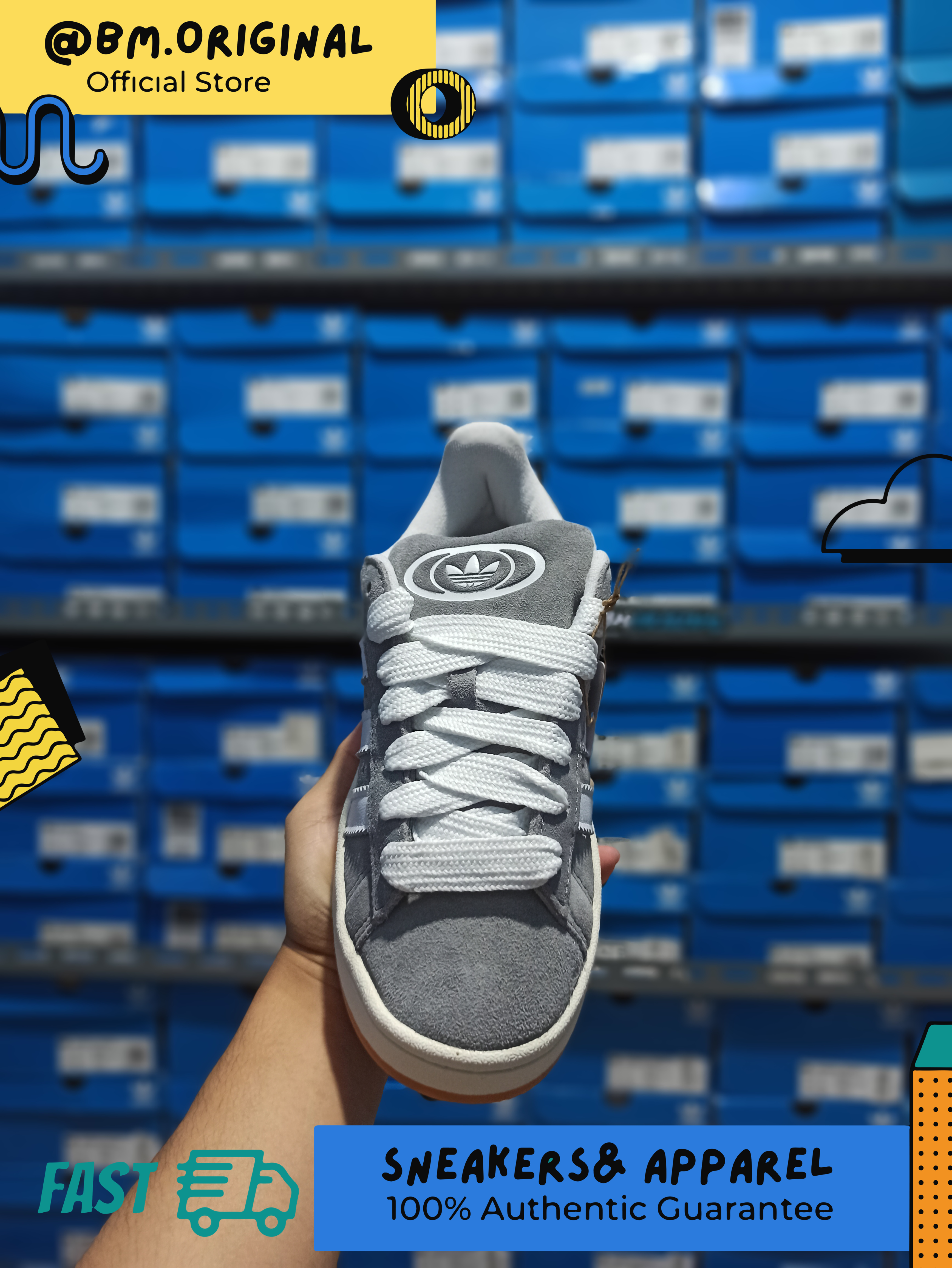 Adidas Campus 00s Grey White Gumsole HQ8707