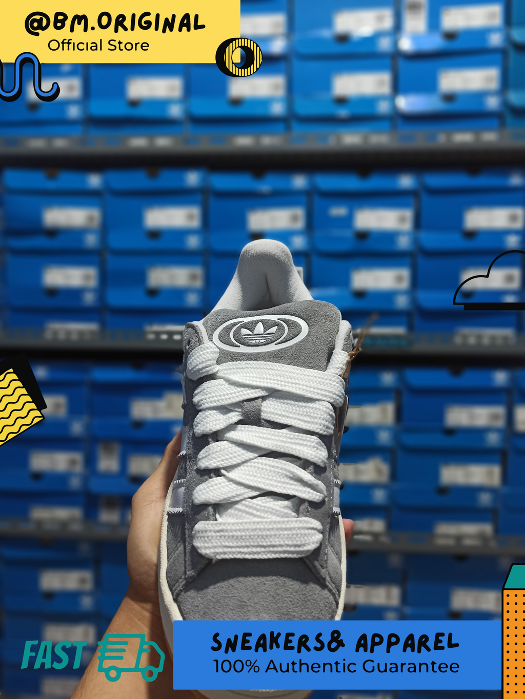 Adidas Campus 00s Grey White Gumsole HQ8707